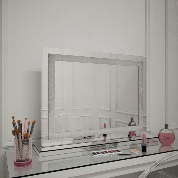 Hollywood-Style LED Vanity Mirror with Dimmable Lights 80x60cm