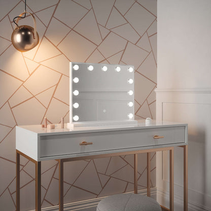 Hollywood-Style LED Vanity Mirror with Dimmable Lights 50x42cm