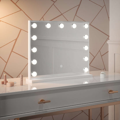 Hollywood-Style LED Vanity Mirror with Dimmable Lights 50x42cm