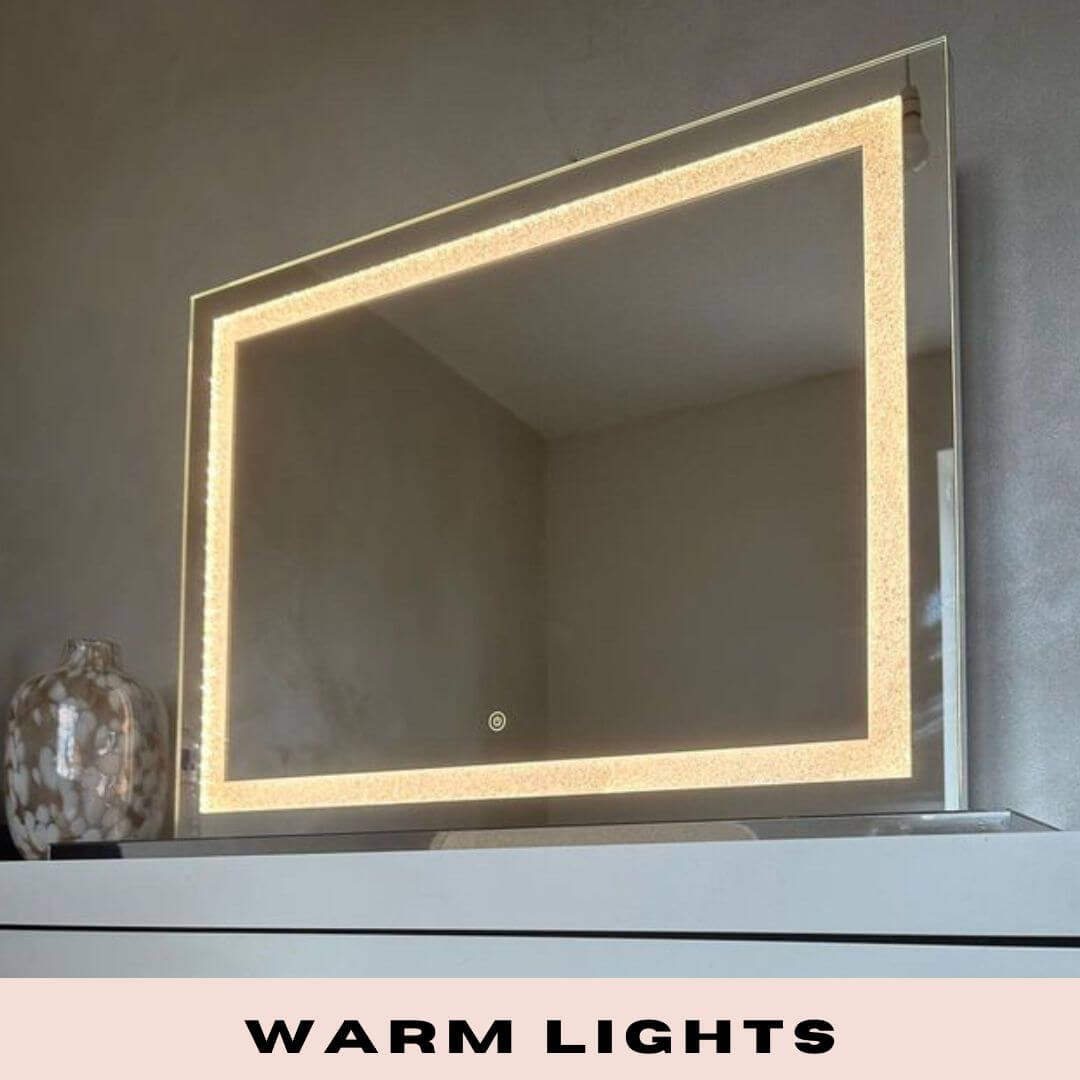 Hollywood-Style LED Vanity Mirror with Dimmable Lights 80x60cm