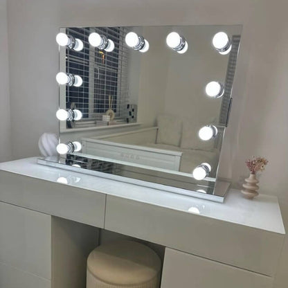 Luxe Bluetooth Vanity Mirror with LED Lights 80x60cm