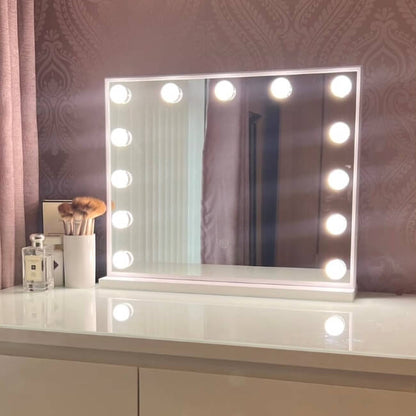 Hollywood-Style LED Vanity Mirror with Dimmable Lights 50x42cm