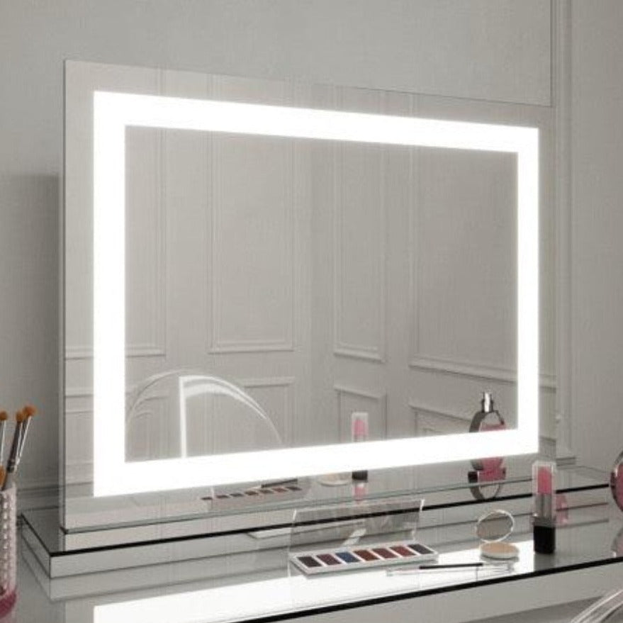 Hollywood-Style LED Vanity Mirror with Dimmable Lights 80x60cm