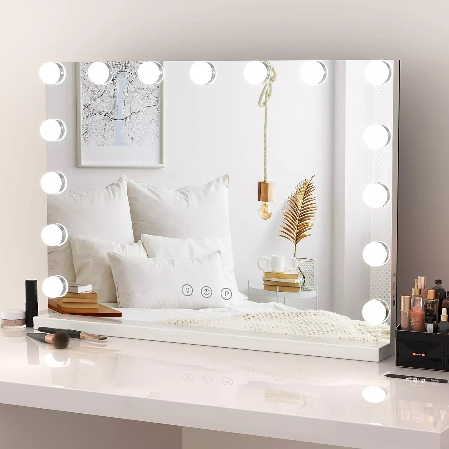 Hollywood Vanity Makeup Mirror with Dimmable Adjustable LED Lighting