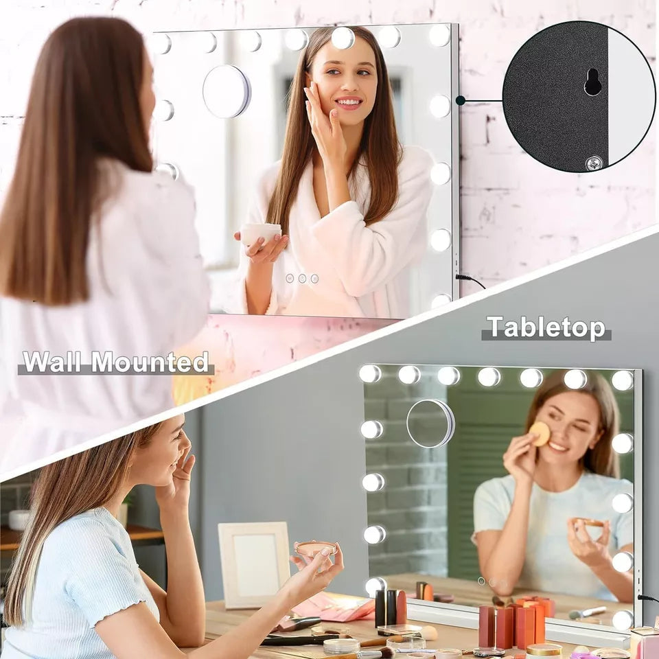 Hollywood Vanity Makeup Mirror with Dimmable Adjustable LED Lighting